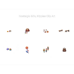 60s Hippies Clipart - CraftNest - Digital Crafting and Art