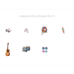 60s Hippies Clipart - CraftNest - Digital Crafting and Art