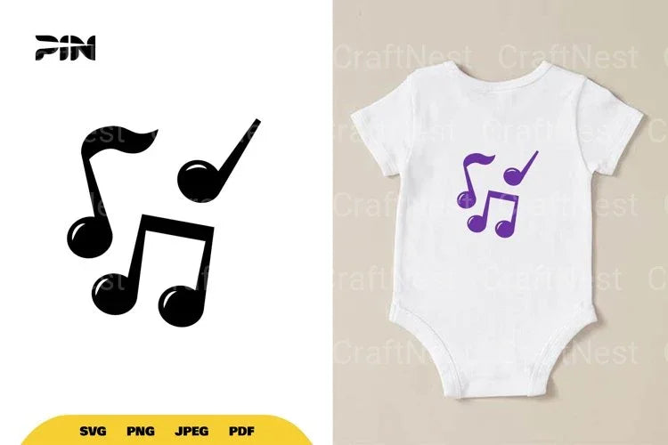 Music Note SVG Bundle - CraftNest - Digital Crafting and Art