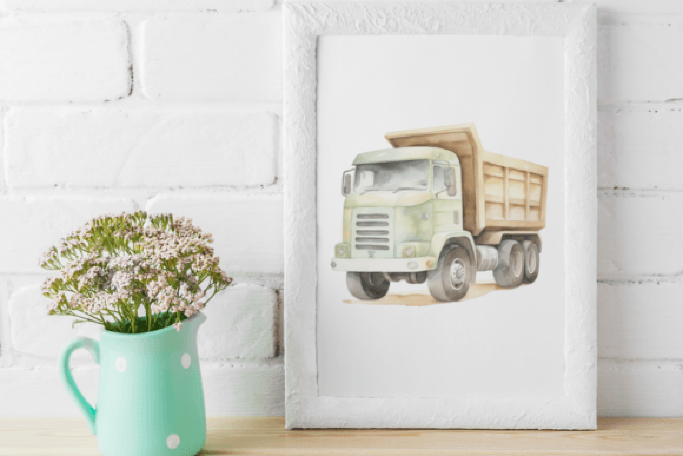 Ultimate Nursery Construction Dump Trucks Clipart Bundle