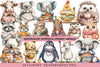 Whimsical Granny Animals Clipart Bundle