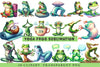 YOGA Frog Sublimation Clipart