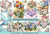 Spring Envelope Flower Letter Clipart Bundle