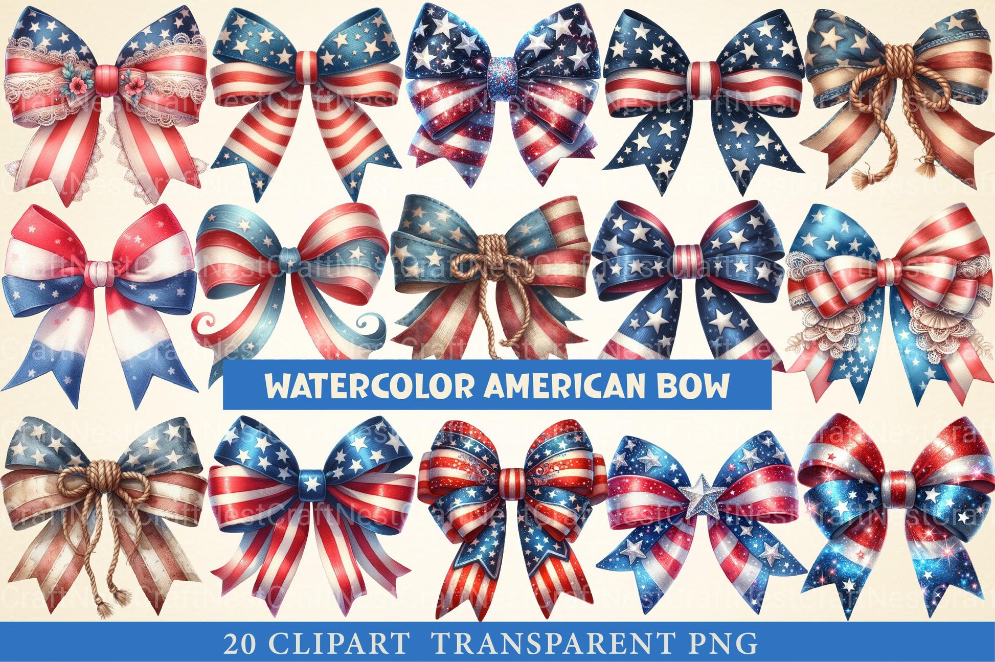 American Bow Clipart - CraftNest - Digital Crafting and Art