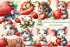 Mouse With Strawberry Clipart Bundle