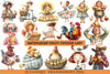 Crazy Chicken Lady Clipart Bundle