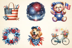 4th of July Independence Day Clipart - CraftNest - Digital Crafting and Art
