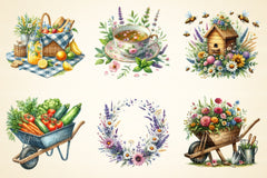 Summer Garden Clipart Bundle - CraftNest - Digital Crafting and Art