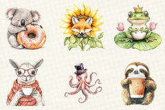Funny Animals Megabundle Clipart Bundle - CraftNest - Digital Crafting and Art