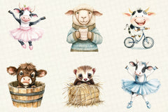 Funny Farm Animals Clipart Bundle - CraftNest - Digital Crafting and Art