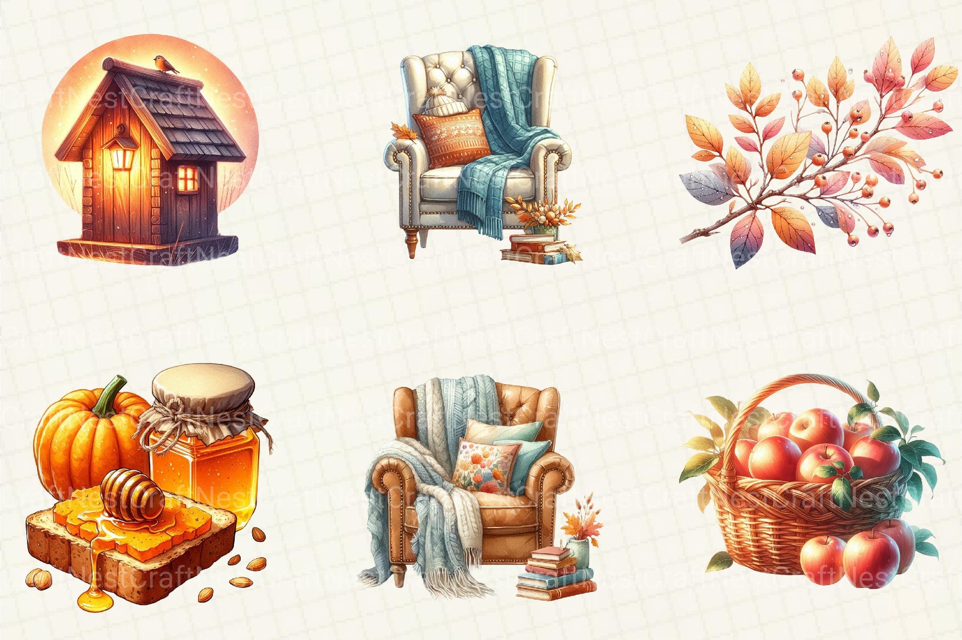 Morning and Fall Clipart - CraftNest - Digital Crafting and Art