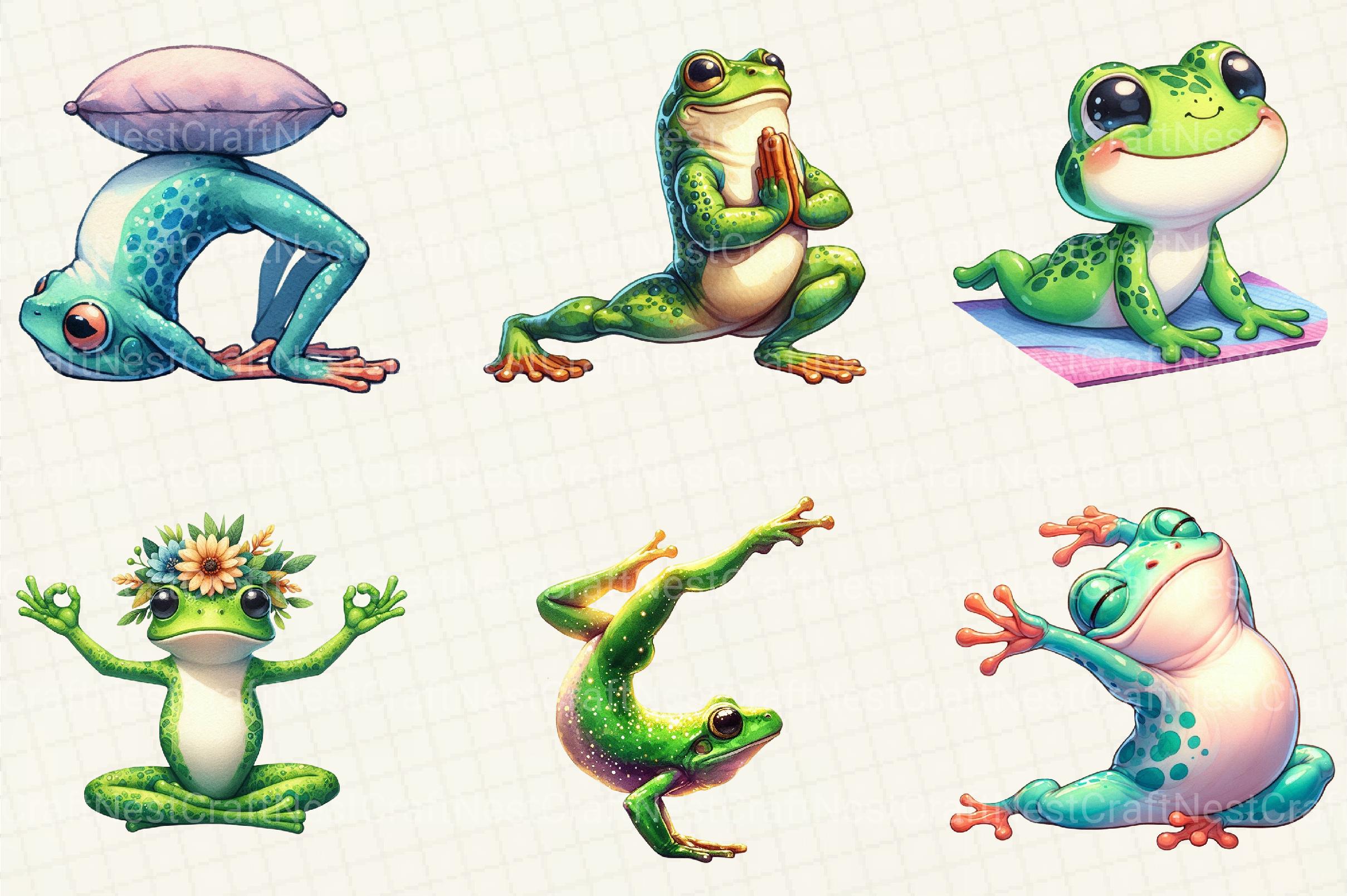 YOGA Frog Sublimation Clipart - CraftNest - Digital Crafting and Art