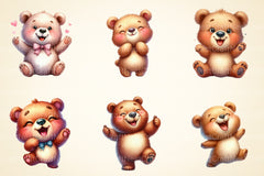Funny Bear Clipart Bundle - CraftNest - Digital Crafting and Art