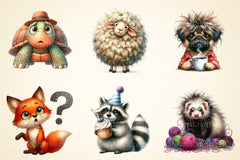 Funny Frazzled Quirky Animals Clipart Bundle - CraftNest - Digital Crafting and Art