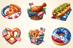 Fast Food for 4th of July Clipart - CraftNest - Digital Crafting and Art