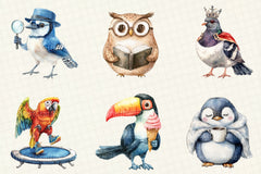 Quirky Funny Bird Clipart Bundle - CraftNest - Digital Crafting and Art