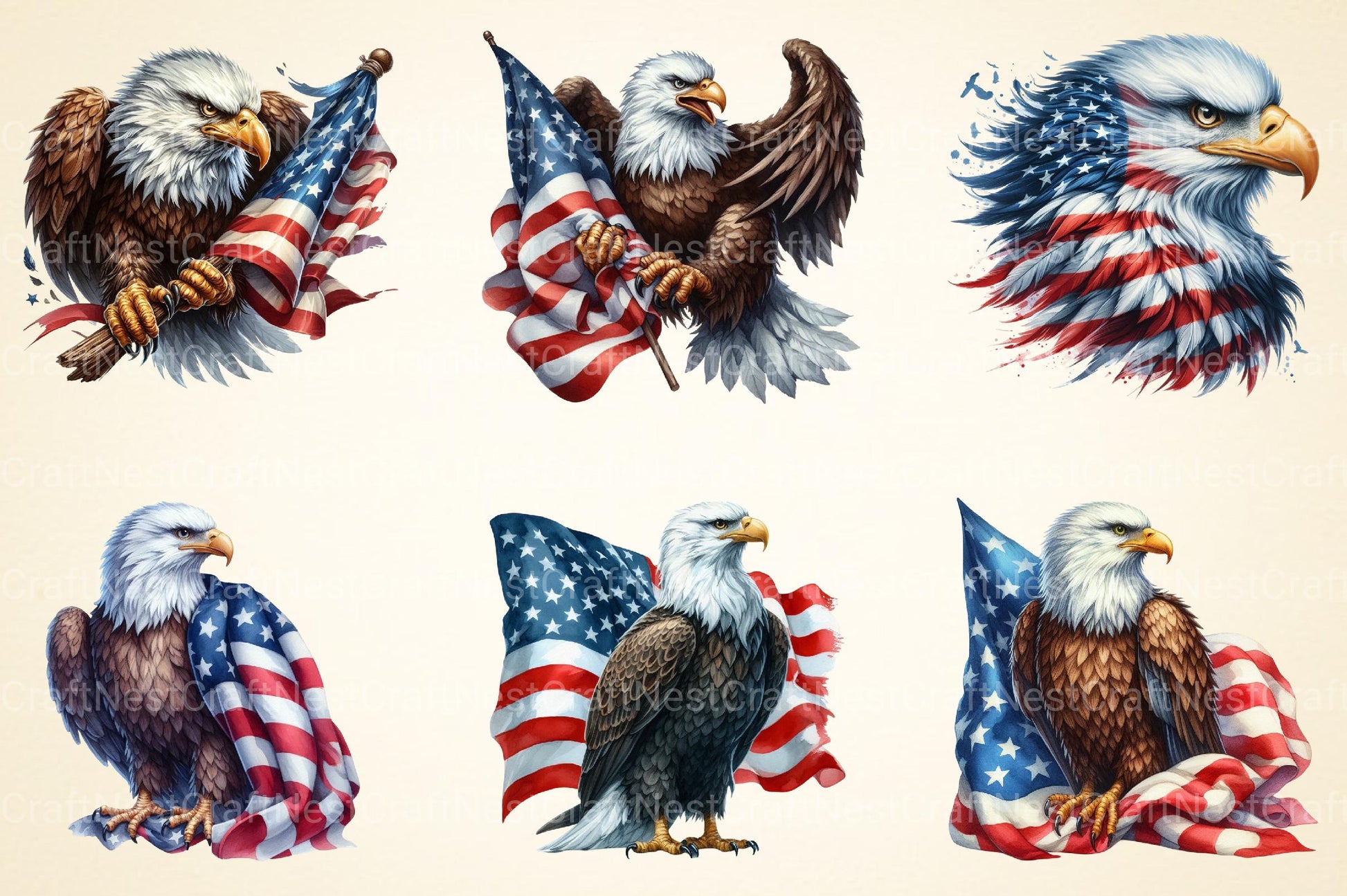 American Eagle Clipart - CraftNest - Digital Crafting and Art