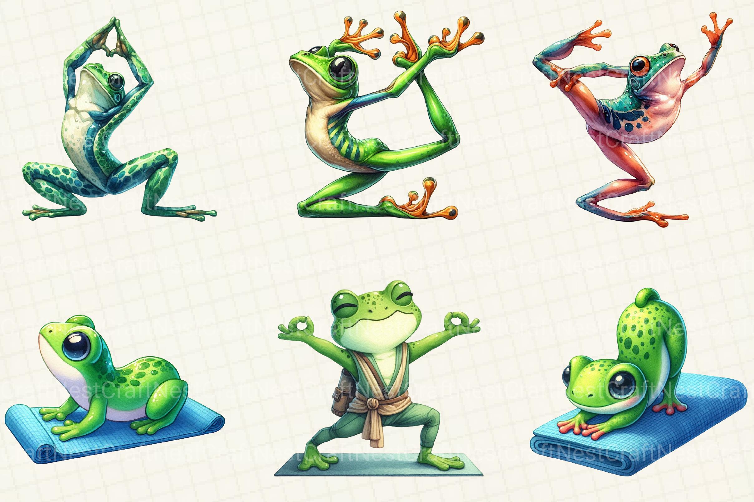 YOGA Frog Sublimation Clipart - CraftNest - Digital Crafting and Art