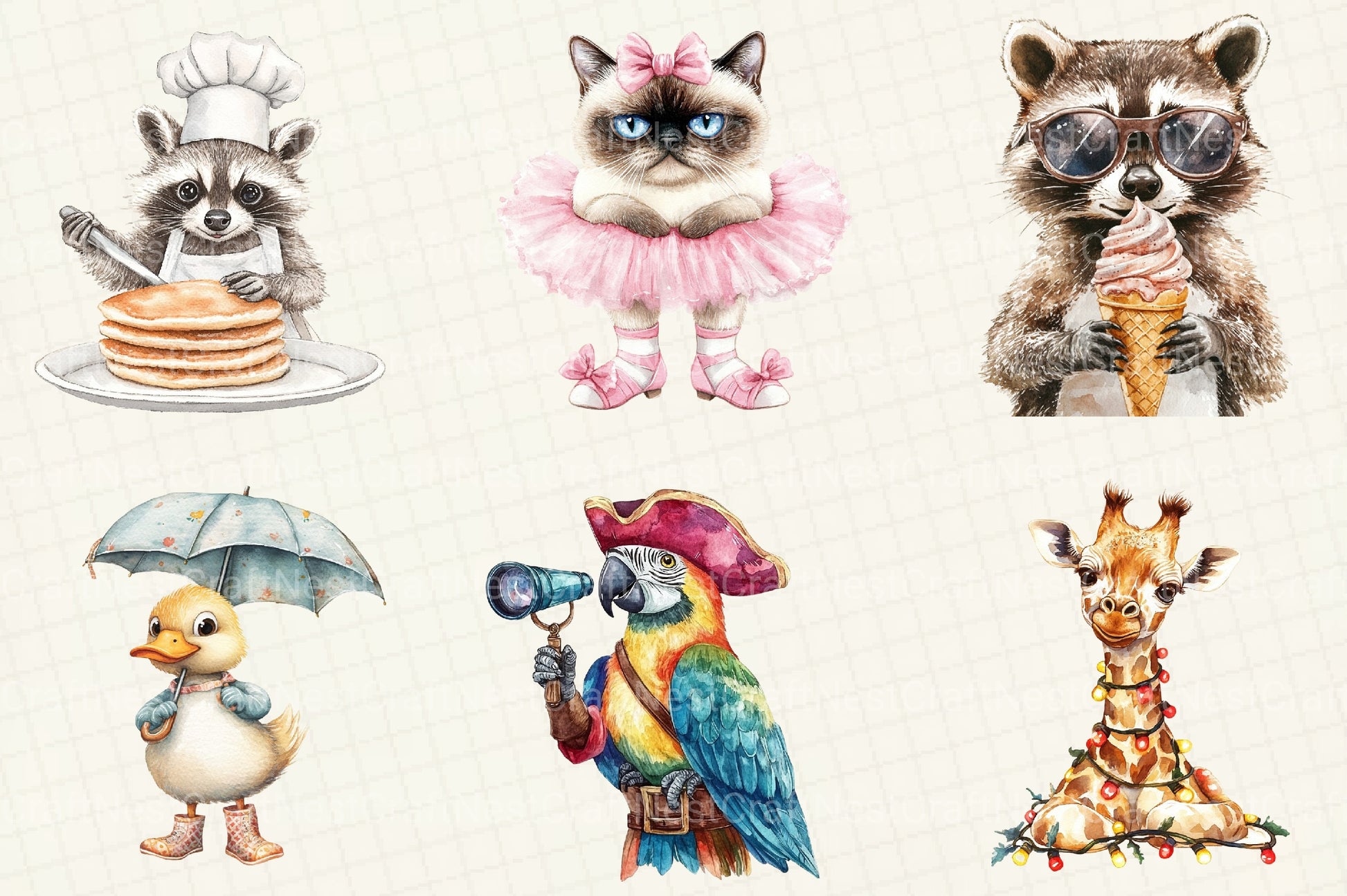 Funny Animals Megabundle Clipart Bundle - CraftNest - Digital Crafting and Art