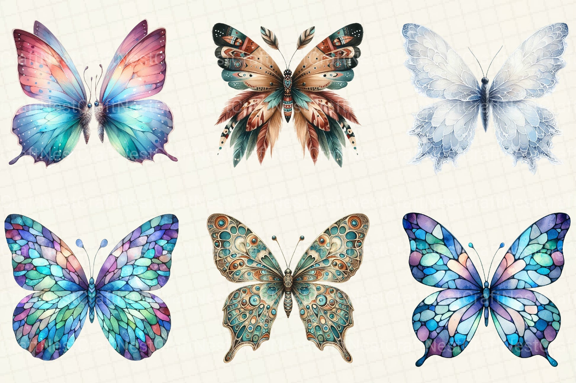 Butterfly Sublimation Clipart Bundle - CraftNest - Digital Crafting and Art
