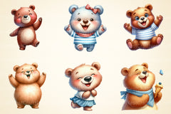 Funny Bear Clipart Bundle - CraftNest - Digital Crafting and Art