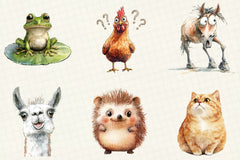 Nursery Prints Dumb Looking Animals Clipart Bundle - CraftNest - Digital Crafting and Art