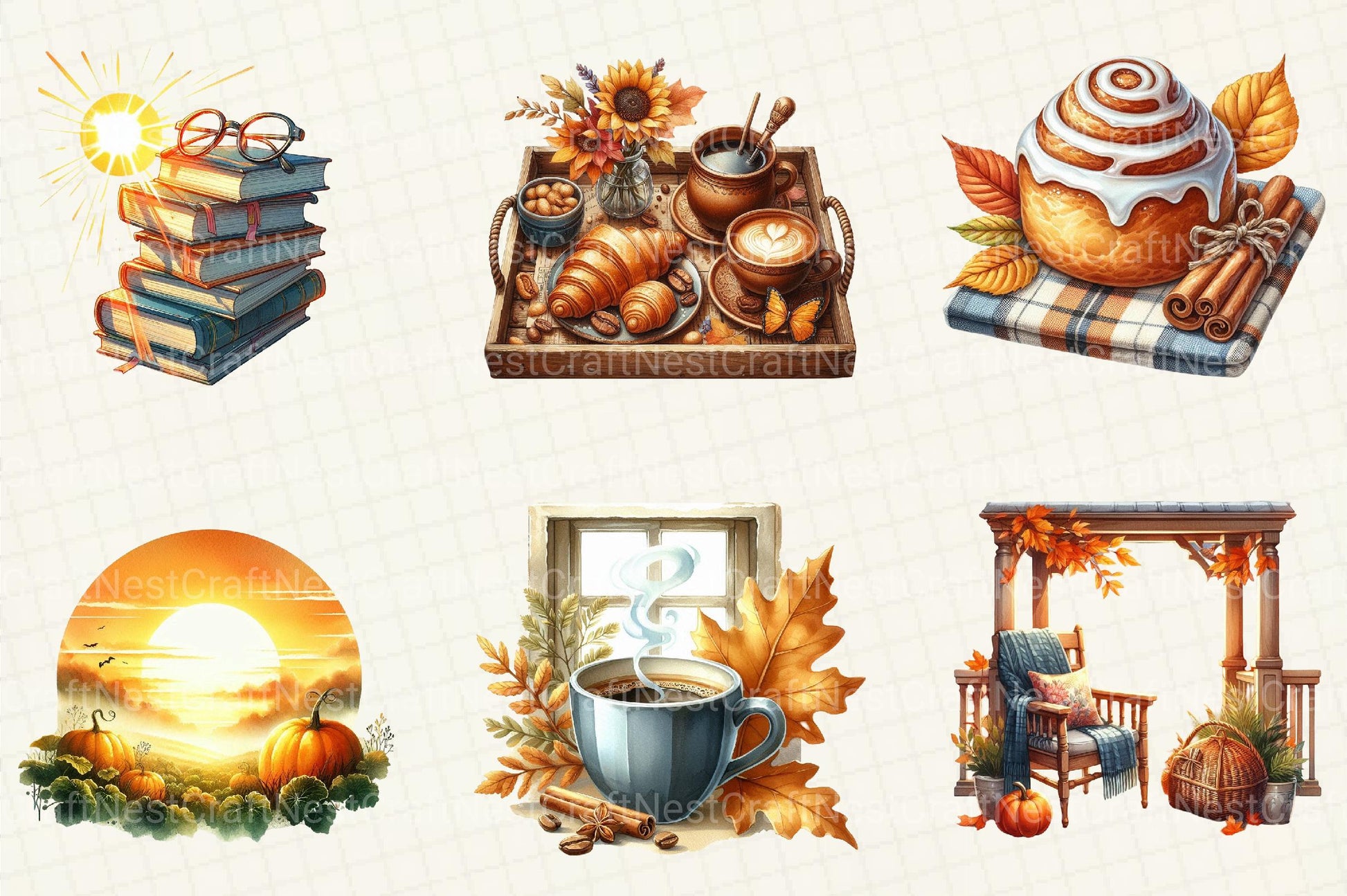 Morning and Fall Clipart - CraftNest - Digital Crafting and Art