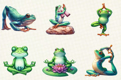 YOGA Frog Sublimation Clipart - CraftNest - Digital Crafting and Art