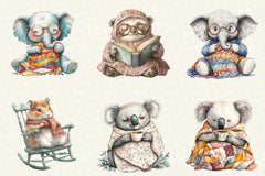 Whimsical Granny Animals Clipart Bundle - CraftNest - Digital Crafting and Art