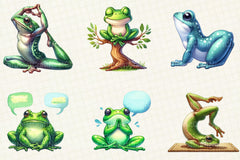YOGA Frog Sublimation Clipart - CraftNest - Digital Crafting and Art