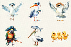 Quirky Funny Bird Clipart Bundle - CraftNest - Digital Crafting and Art