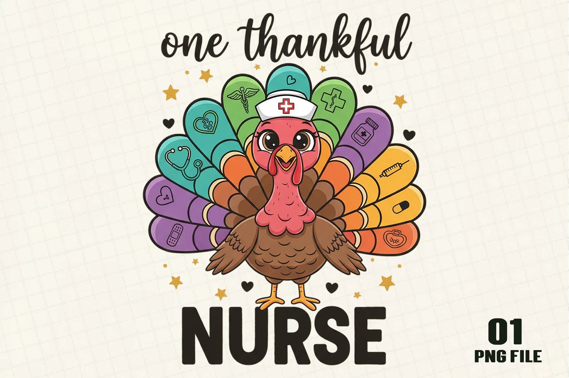 Thankful Nurse Turkey Clipart Bundle - CraftNest - Digital Crafting and Art
