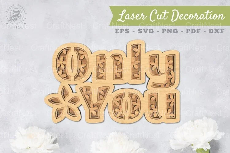 Only You 3D Lasercut Decoration Clipart Bundle - CraftNest - Digital Crafting and Art