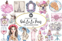 Ooh La Paris Clipart Bundle - CraftNest - Digital Crafting and Art