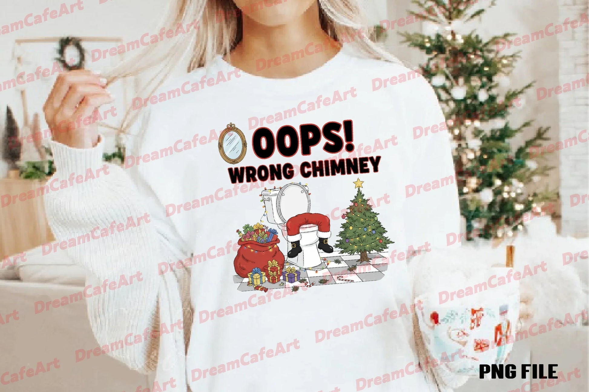 Oops Wrong Chimney Santa Clipart Bundle - CraftNest - Digital Crafting and Art