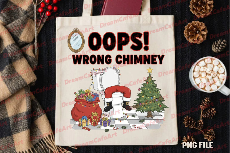 Oops Wrong Chimney Santa Clipart Bundle - CraftNest - Digital Crafting and Art