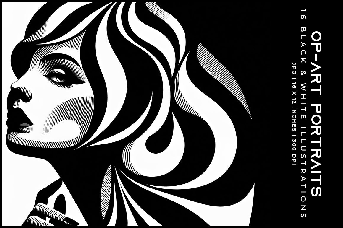 Op Art Portraits - Wall Art