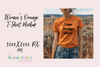 Women's Orange T-shirt Mockup