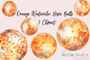 Vibrant Orange Disco Balls Clipart Bundle