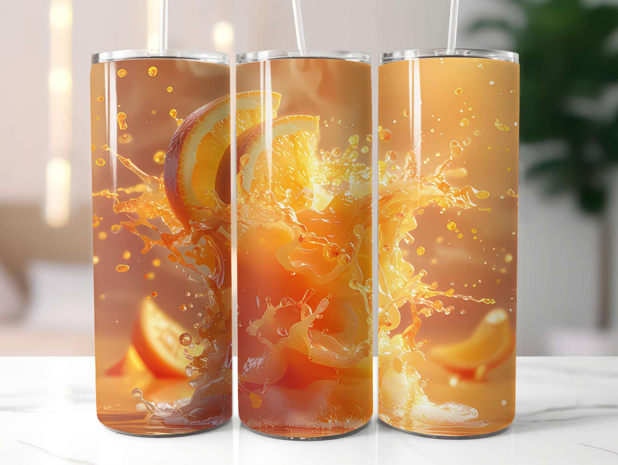 Orange 5 Tumbler Wrap - CraftNest - Digital Crafting and Art