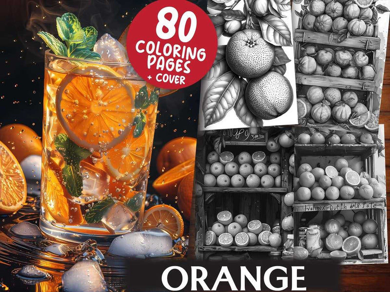 Orange Coloring Books - CraftNest - Digital Crafting and Art