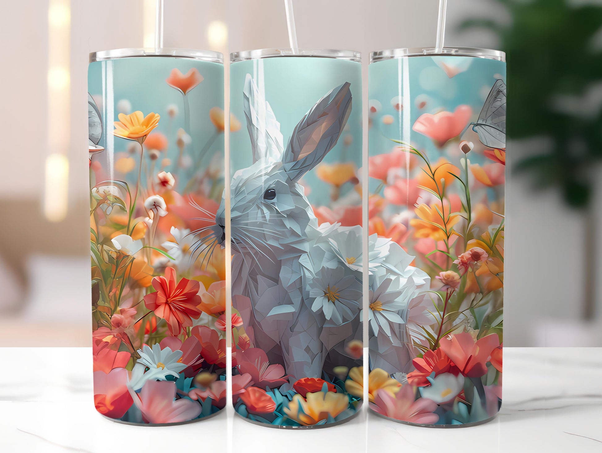 Origami Easter 3 Tumbler Wrap - CraftNest