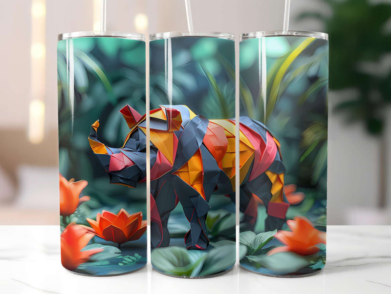 Origami Summer 1 Tumbler Wrap - CraftNest - Digital Crafting and Art