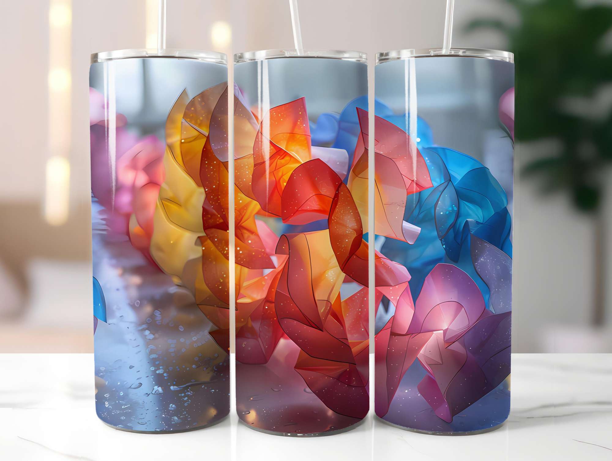 Origami Summer 1 Tumbler Wrap - CraftNest - Digital Crafting and Art