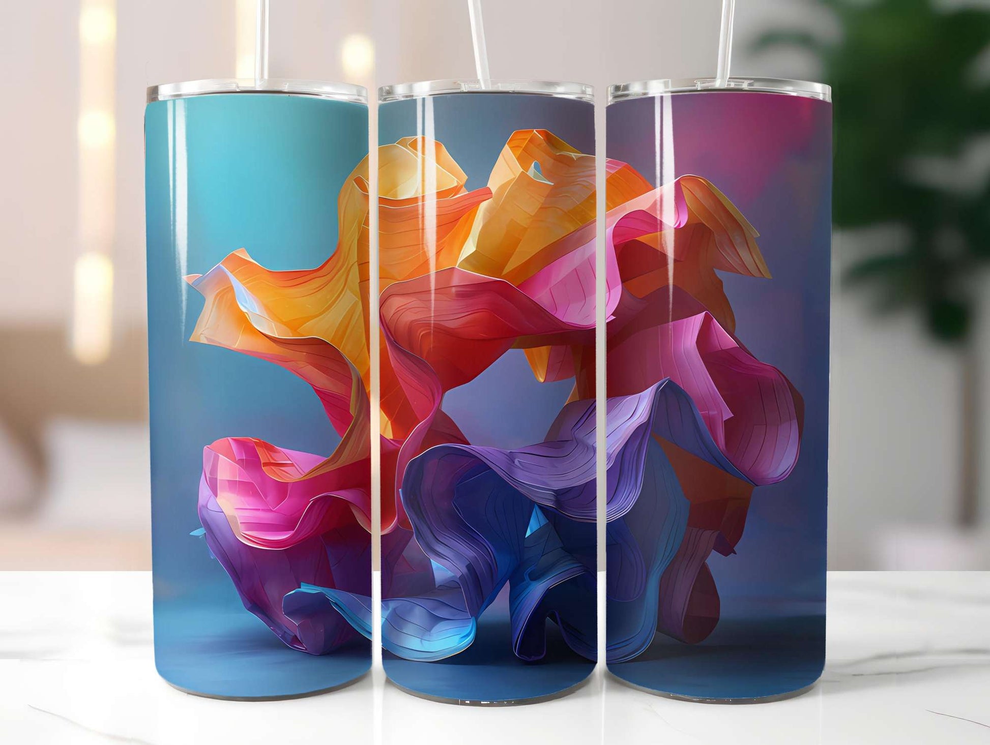 Origami Summer 2 Tumbler Wrap - CraftNest - Digital Crafting and Art