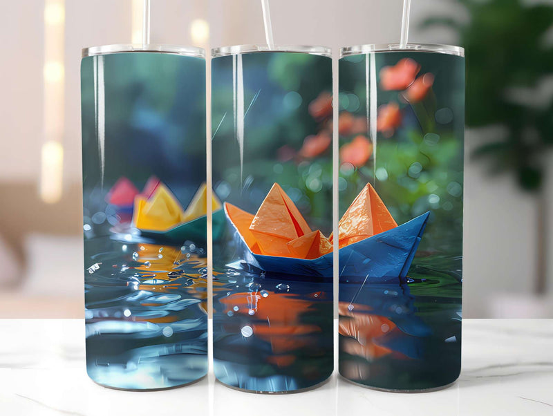 Origami Summer 2 Tumbler Wrap - CraftNest - Digital Crafting and Art