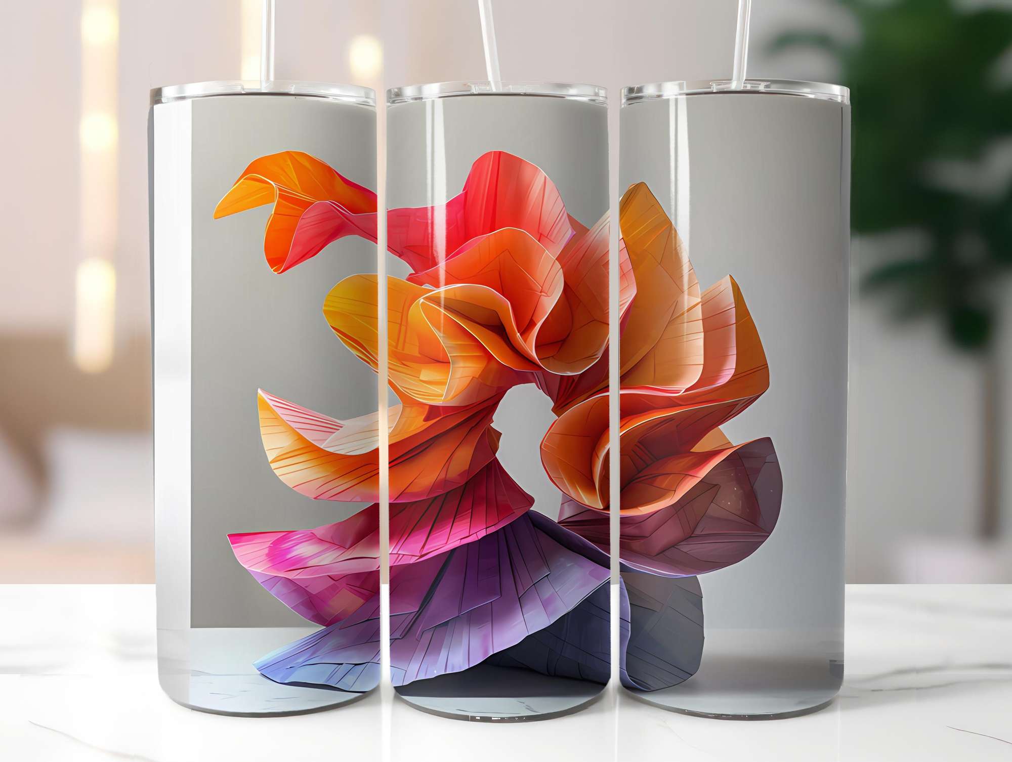 Origami Summer 1 Tumbler Wrap - CraftNest - Digital Crafting and Art