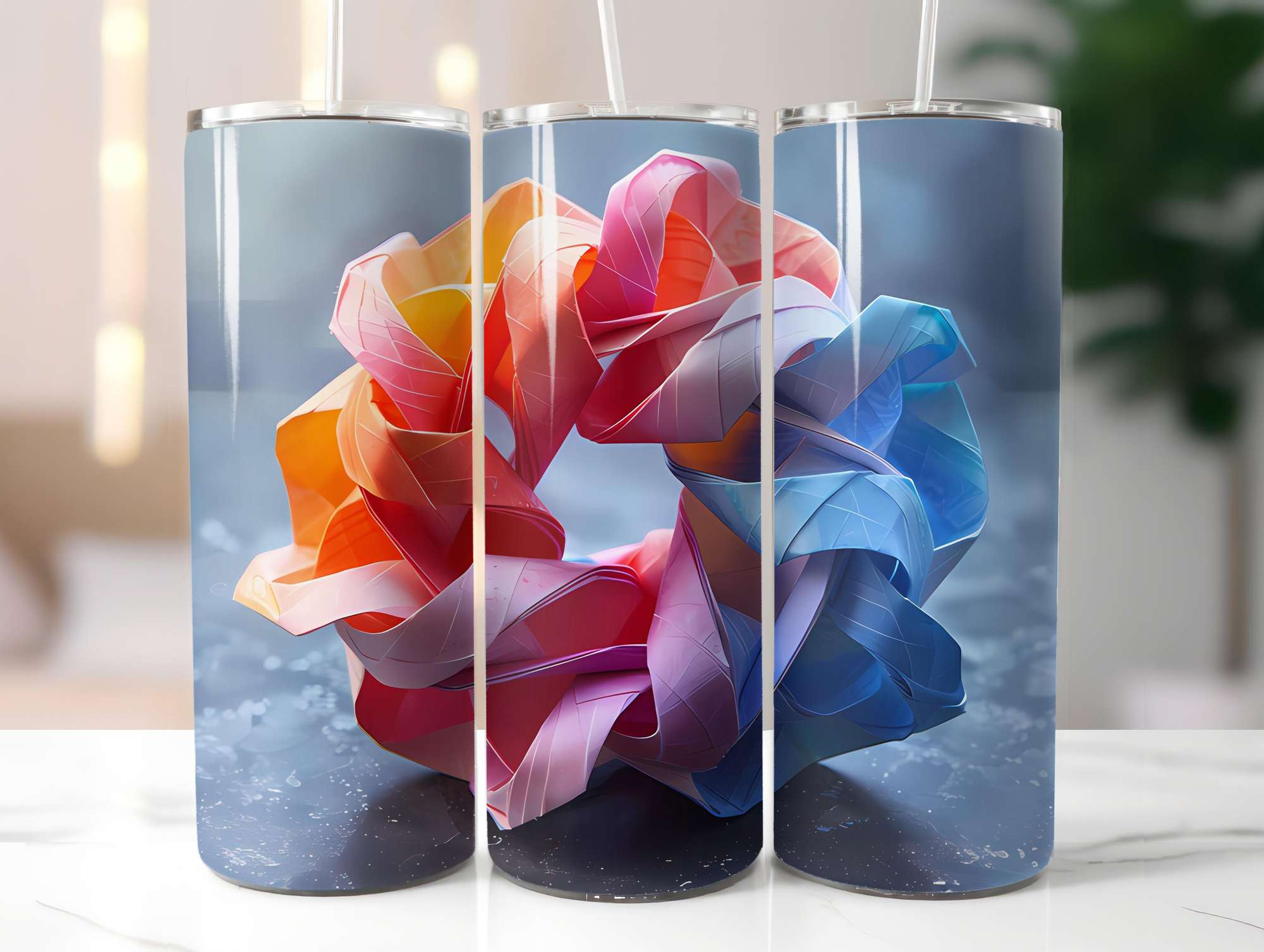 Origami Summer 2 Tumbler Wrap - CraftNest - Digital Crafting and Art