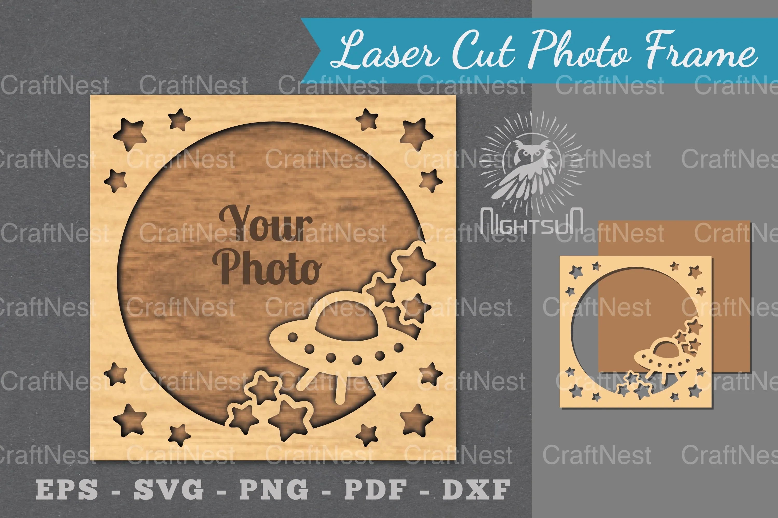 Outer Space Laser Cut Photo Frame Clipart Bundle - CraftNest - Digital Crafting and Art