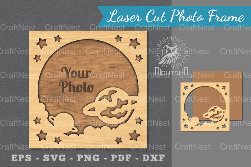 Outer Space Laser Cut Photo Frame Clipart Bundle - CraftNest - Digital Crafting and Art